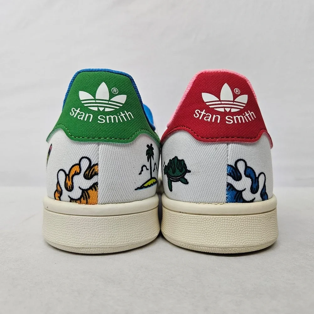 Adidas Aaron Kai x Stan Smith J Primeblue Shoes FY2686 White Multi Girl's Size 6
